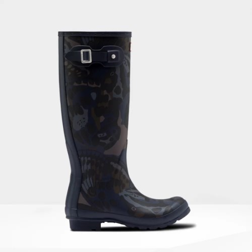 Hunter Original Butterfly Camo Print Tall Wellies (Y178X) Ireland